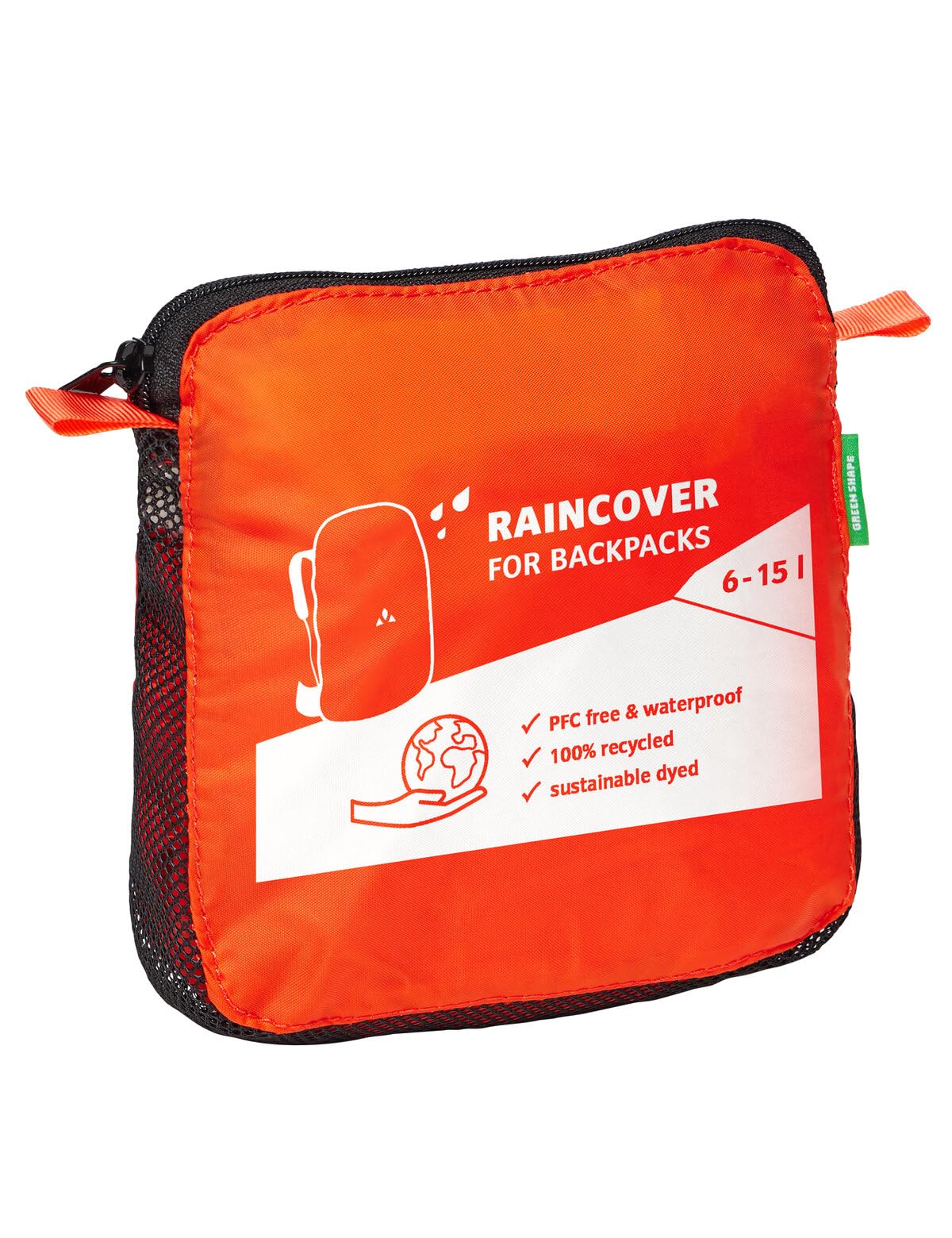 VAUDE Rucksack Regenhülle Raincover, wasserdicht, für Volumina von 6 bis 15 l, orange, Einheitsgröße