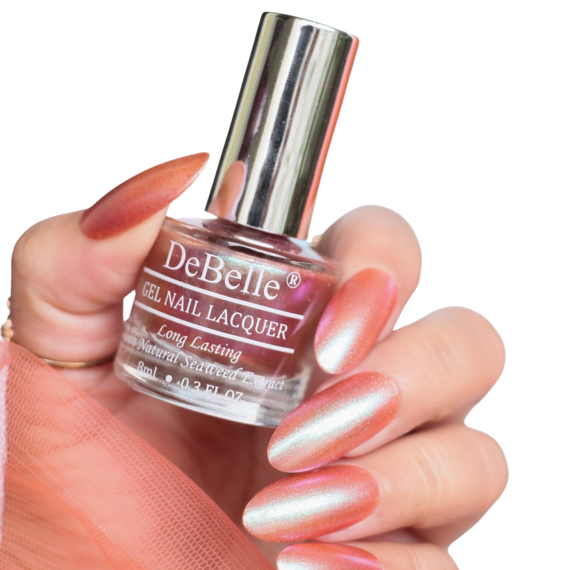 DeBelle Metallic Finish Nail Polish Combo Set of 7 Mermaid Collection | Long Lasting 21 Free Formula (8ml Each) - Image 5 thumbnail