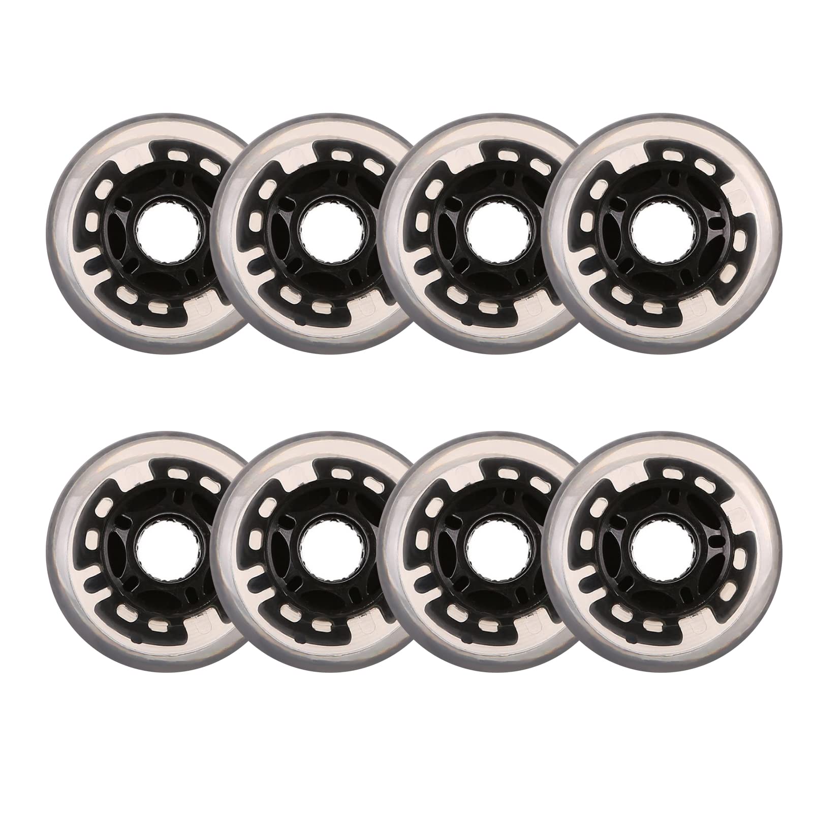 Ruedas Repuesto Patines, Paquete 8 Ruedas patinetas, Ruedas Patines línea iluminadas Interiores, Luces LED 80 mm, Ruedas Repuesto Patines línea PU, Ruedas Luminosas y Brillantes deslizarse