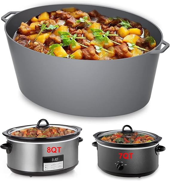 Slow Cooker Liners Fit 6,7,8 Quart Oval Crockpot, Reusable