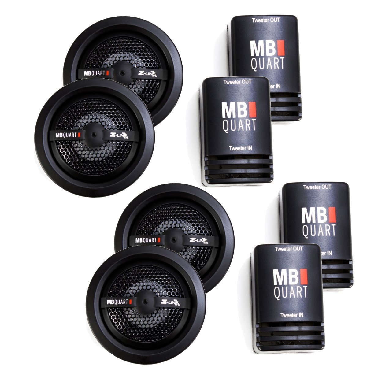 MB Quart Z Series 1 Inch Ceramic Coated Tweeter Bundle 2 pair (4 Tweeters) Amazon.in Electronics
