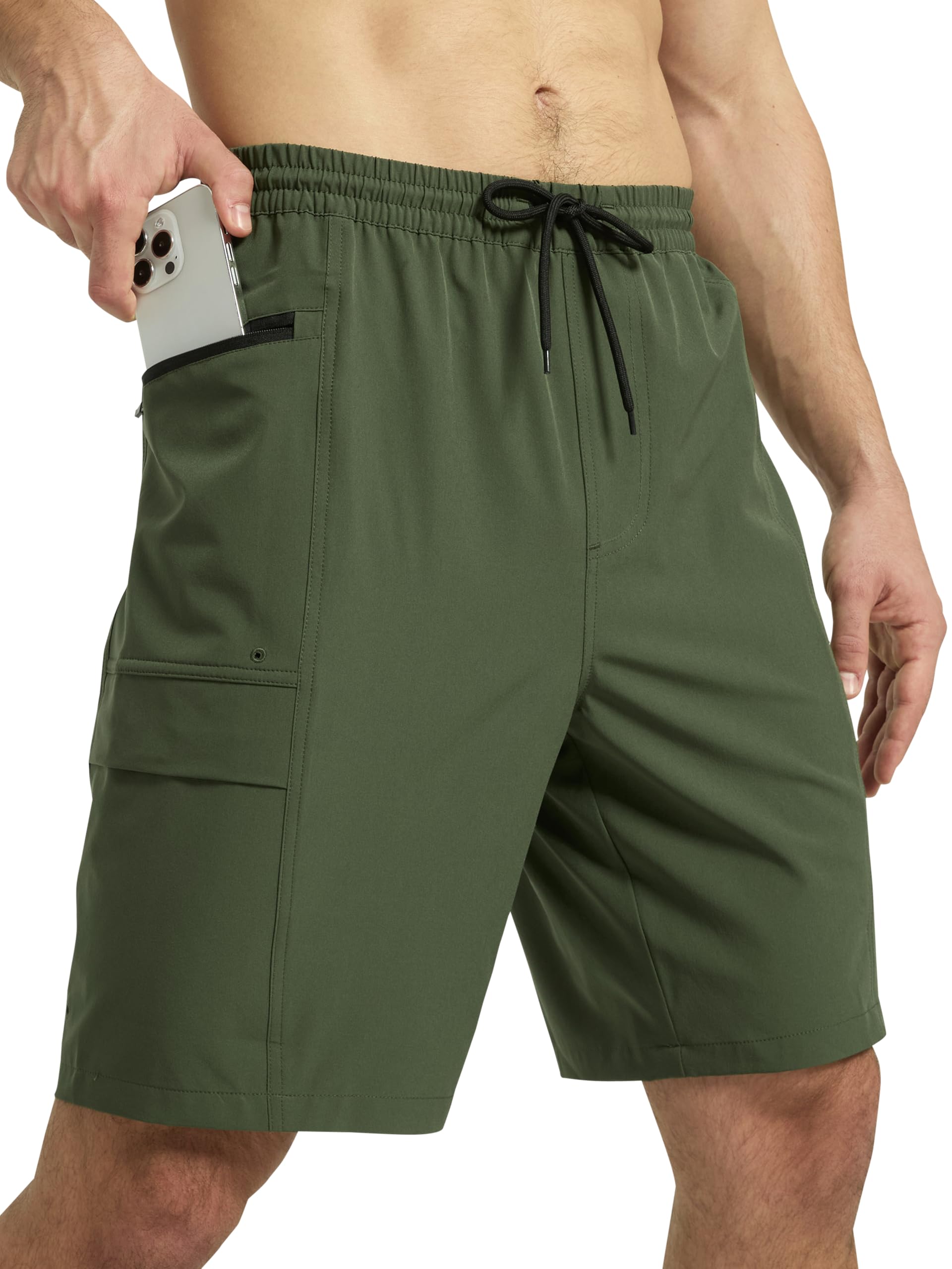 Arcweg Cargo Badehose Herren Badeshorts Männer mit Mesh-Futter Schnelltrocknende Boardshorts mit 4 Taschen (Reißverschluss & Klett) Robust für Strand, Angeln & Outdoor-Abenteuer