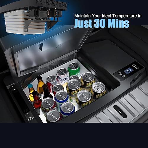 Miniatura 4 de ACOPOWER TesFridge - Refrigerador portátil de 21 cuartos de galón, refrigerador de 12 V, 12 V, congelador portátil, enfriador eléctrico para Tesla