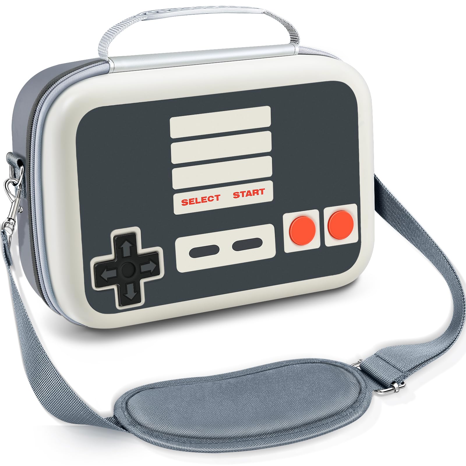 ivoler Funda de almacenamiento para Nintendo Switch/para Switch OLED modelo (2021), bolsa de mensajero rígida protectora portátil de viaje, forro suave, 18 juegos para Switch Console Pro Controller