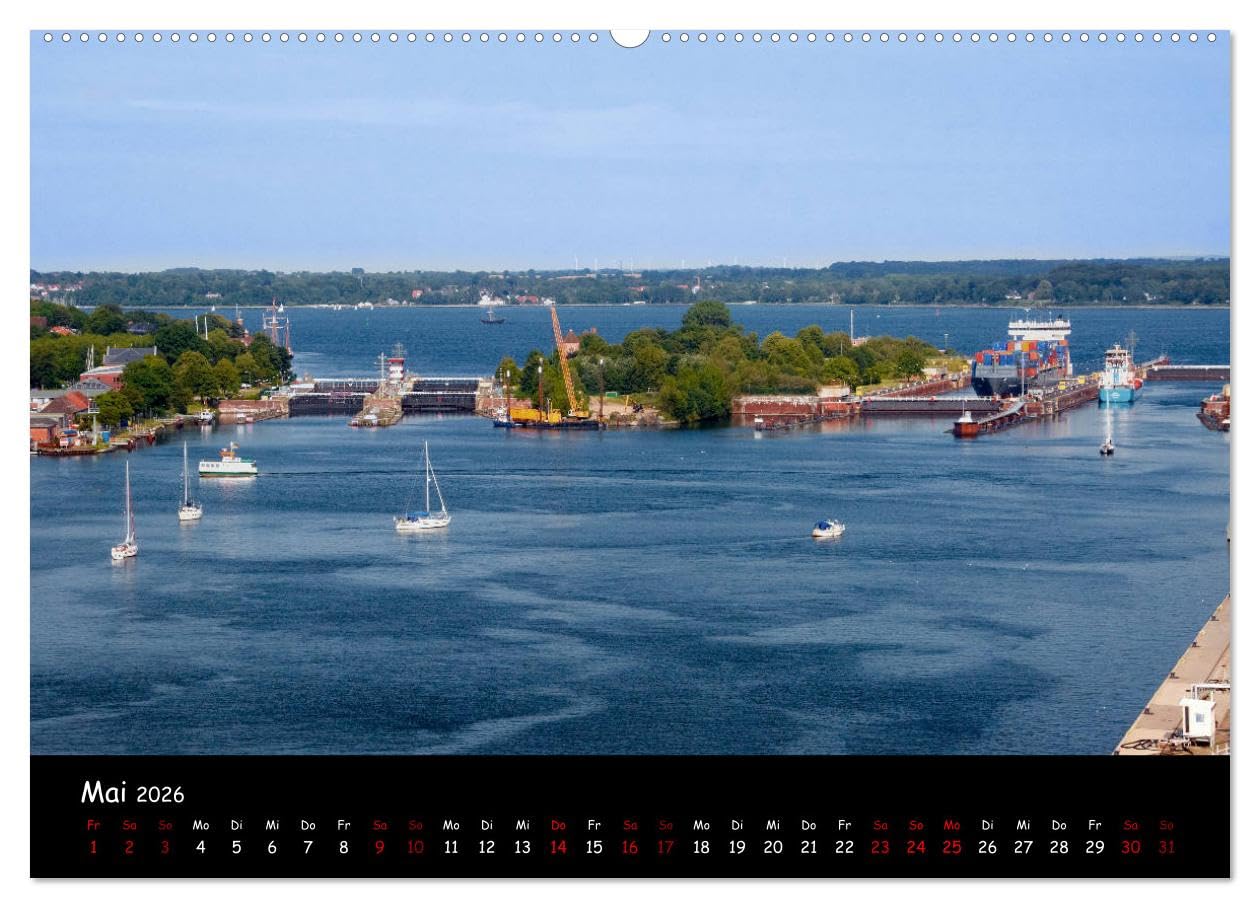 Kiel - Stadt an der Förde (Wandkalender 2026 DIN A2 quer), CALVENDO Monatskalender: Eine Bilderreise durch das maritime Kiel (CALVENDO Orte)