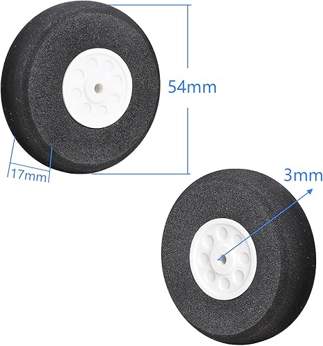 Miniatura 2 de 1 Unidades de aluminio principal de aterrizaje Kit de rueda RC avión Cessna 182 piezas de repuesto 40 tamaño ARF PNP