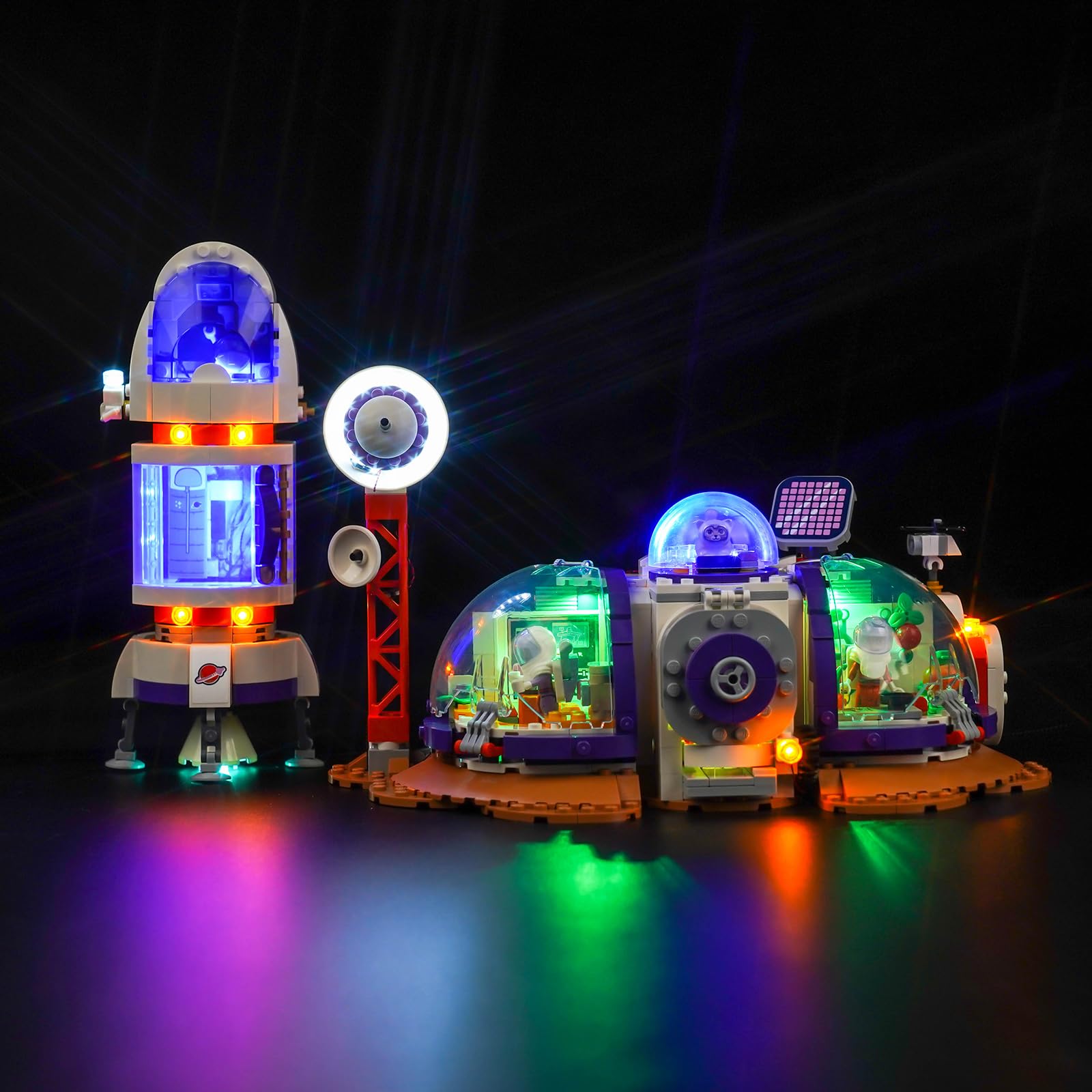 BrickBling LED Light Compatible with Lego Mars Space Base and Rocket (No Model), Creative Lights Compatible with Lego 42605, Great Surprise