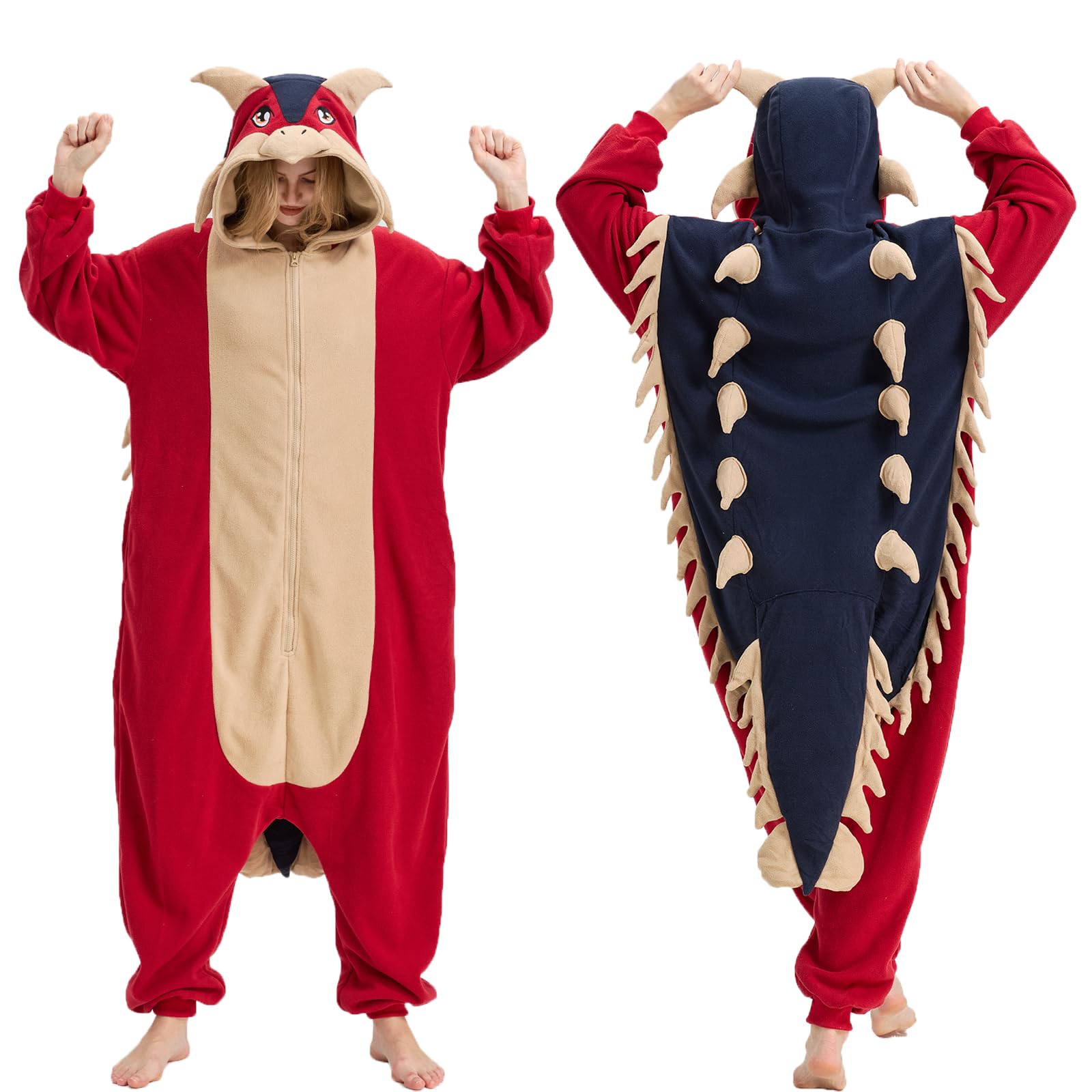 Pyjama Onesie Ankylosaurus - Costume de dinosaure pour Halloween et cosplay - Adulte