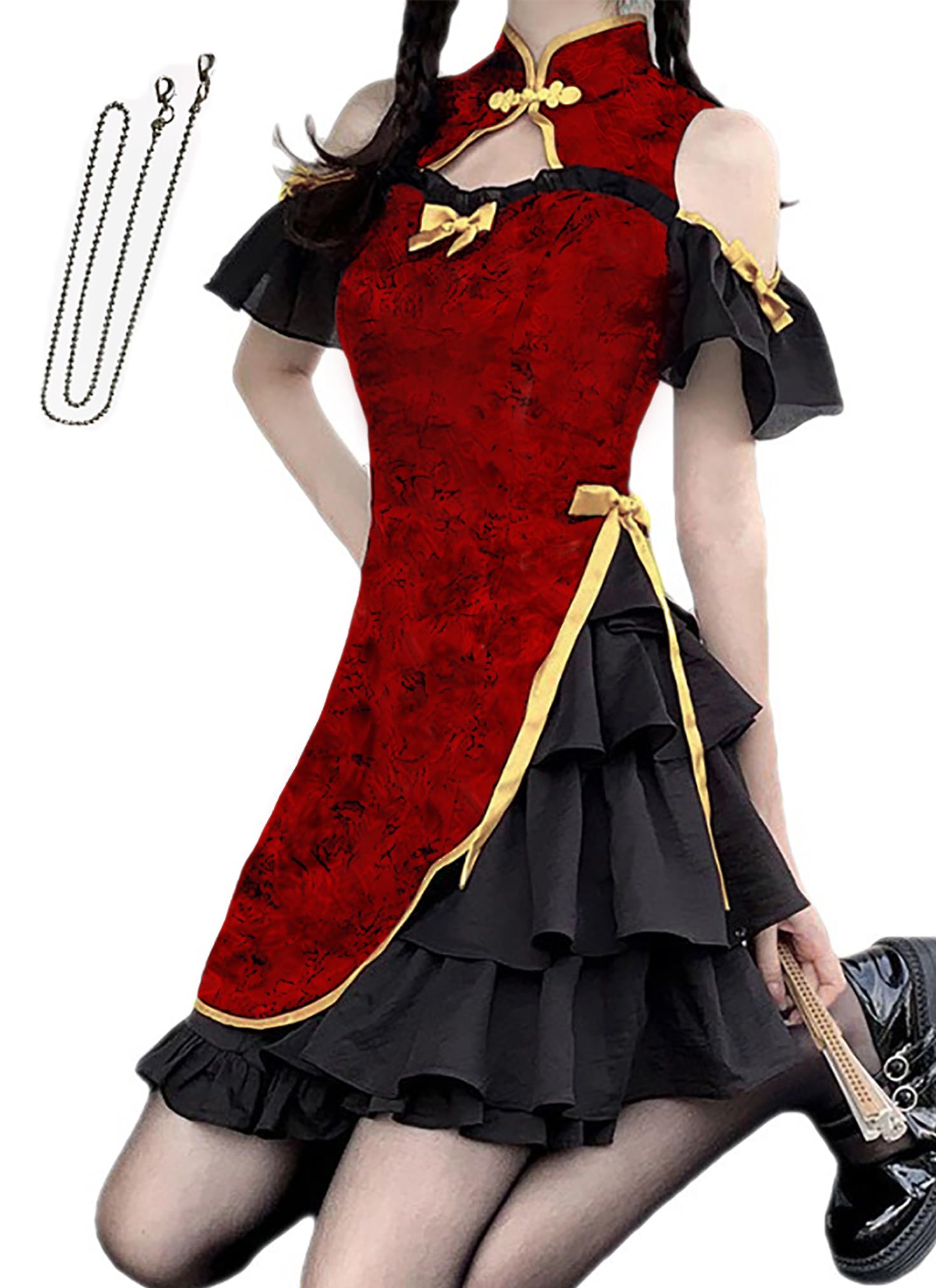 Amazon.co.jp: [SUNNYSTEP] チャイナ 服 コスプレ 大きいサイズ