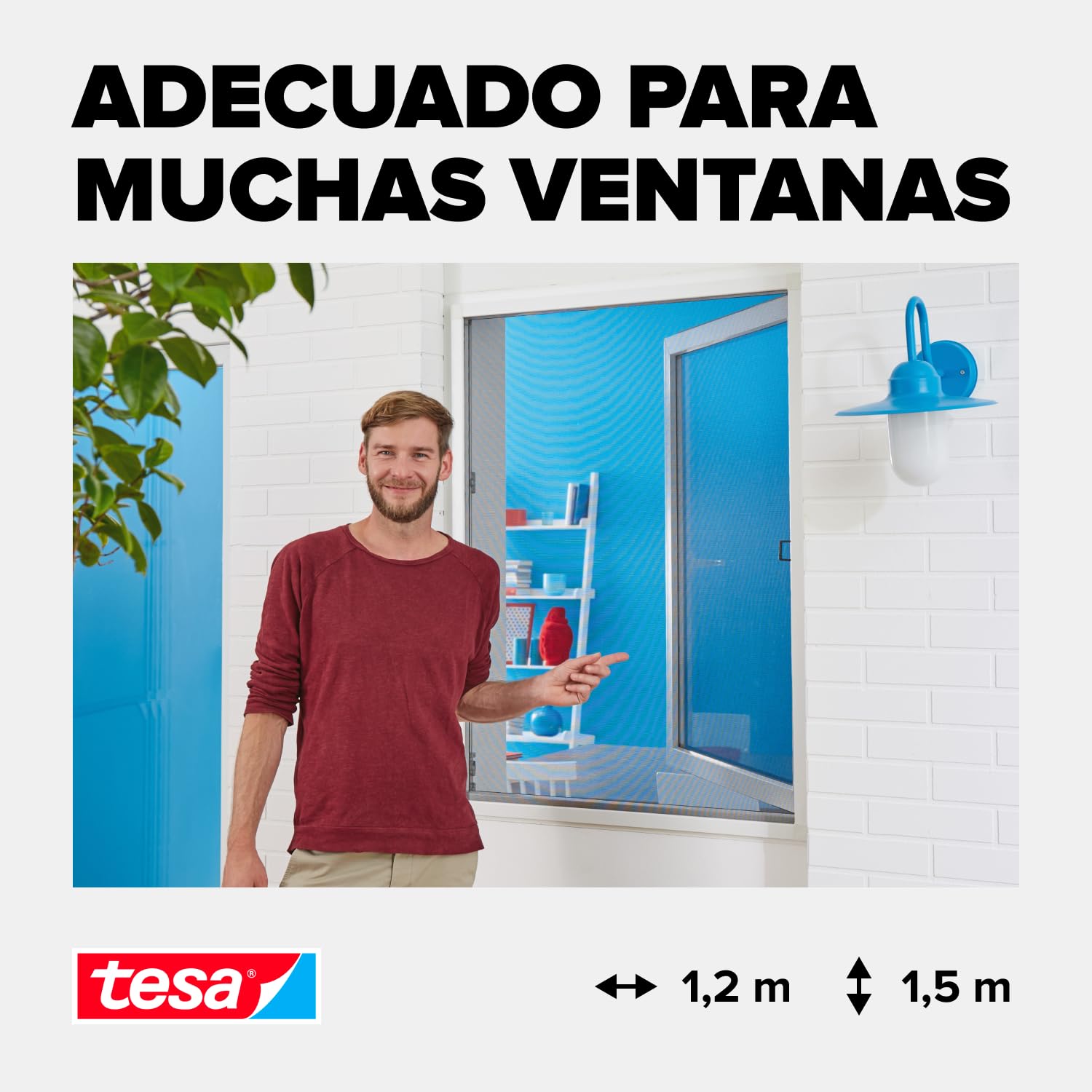 tesa INSECT STOP Mosquitera con marco de aluminio, ventanas