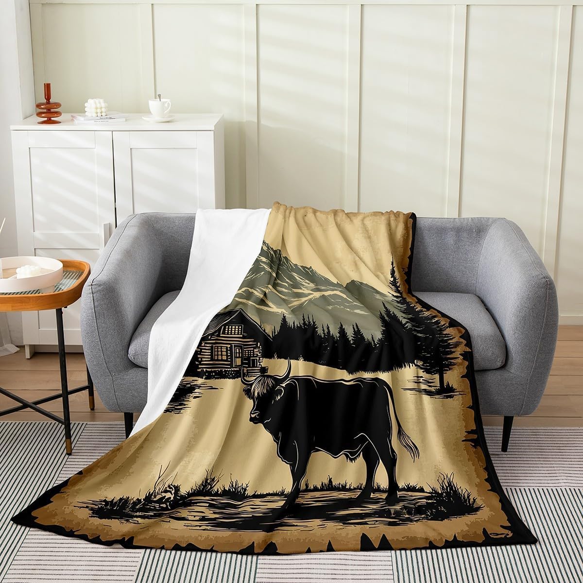 Couverture flanelle Water Buffalo pour garçons et filles, le cadeau rustique idéal