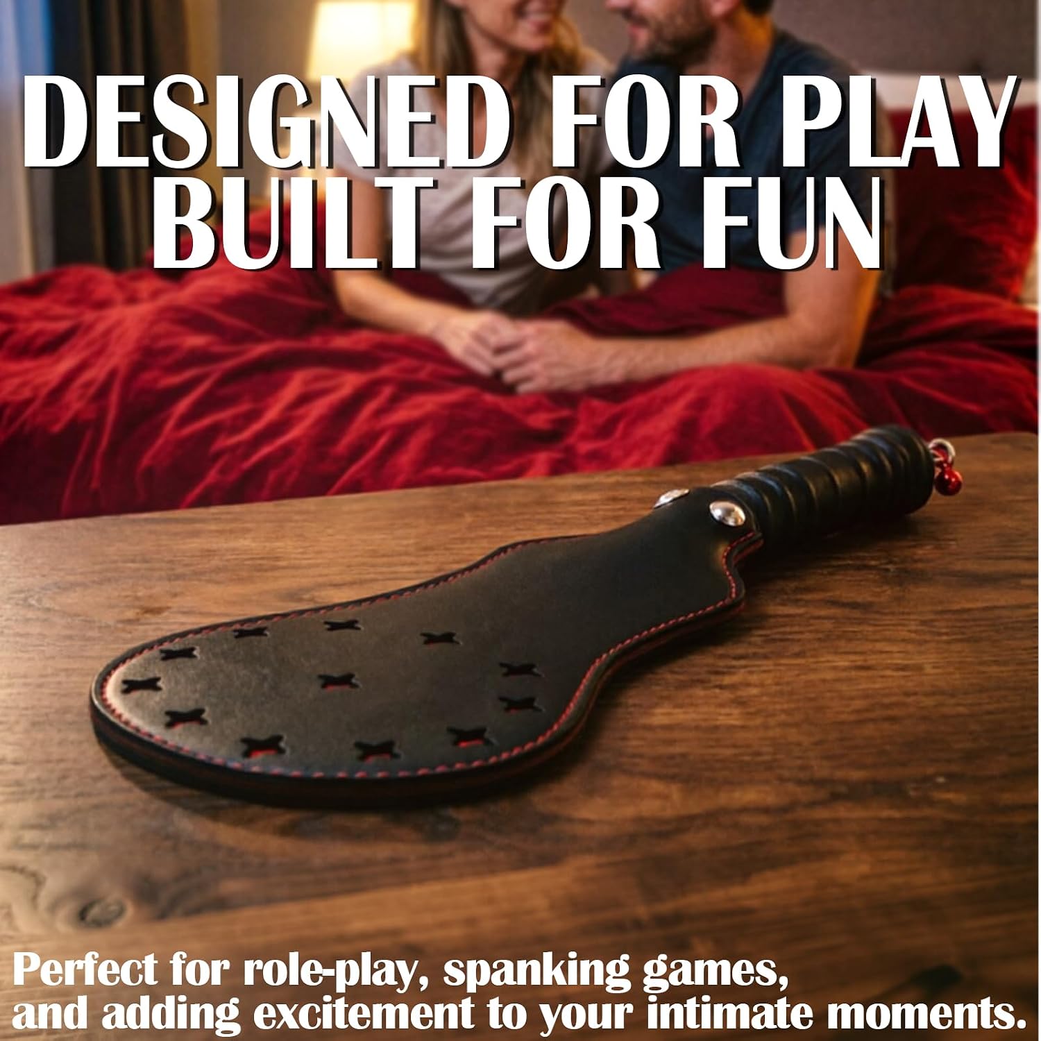 Leather Sex Paddle Fetish Spanking Paddle BDSM Whip BDSM Paddle SM Toys for Spanking Adults Bondage Whips BDSM Flogger Spanking Machine for Couples Cosplay Sex Toys - S&M Paddles
