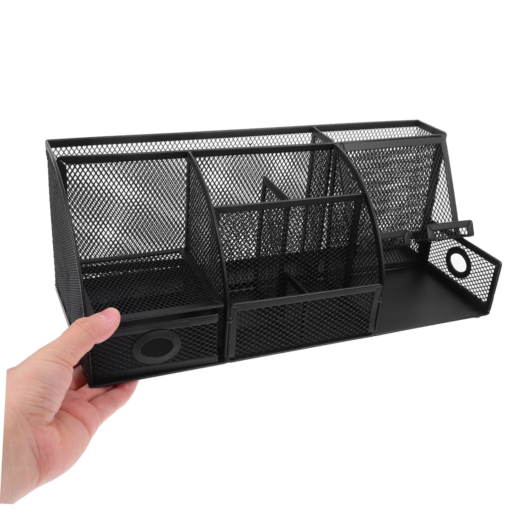 SOIMISS Schwarzer Eisen Stiftehalter für Schreibtisch Organizer