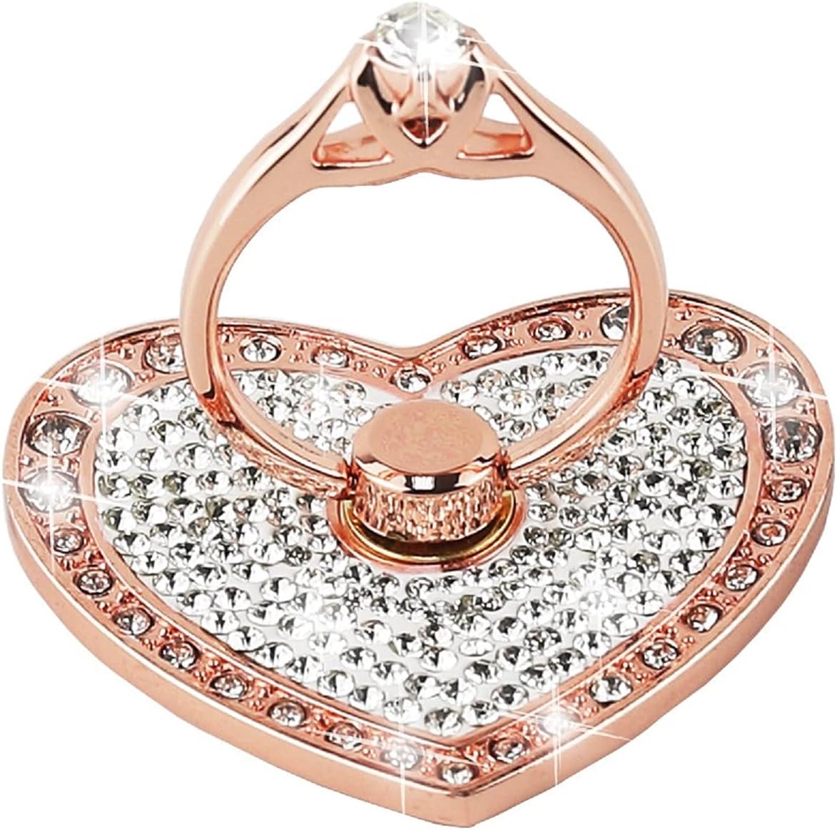 Heart Phone Ring Holder-Rose Gold