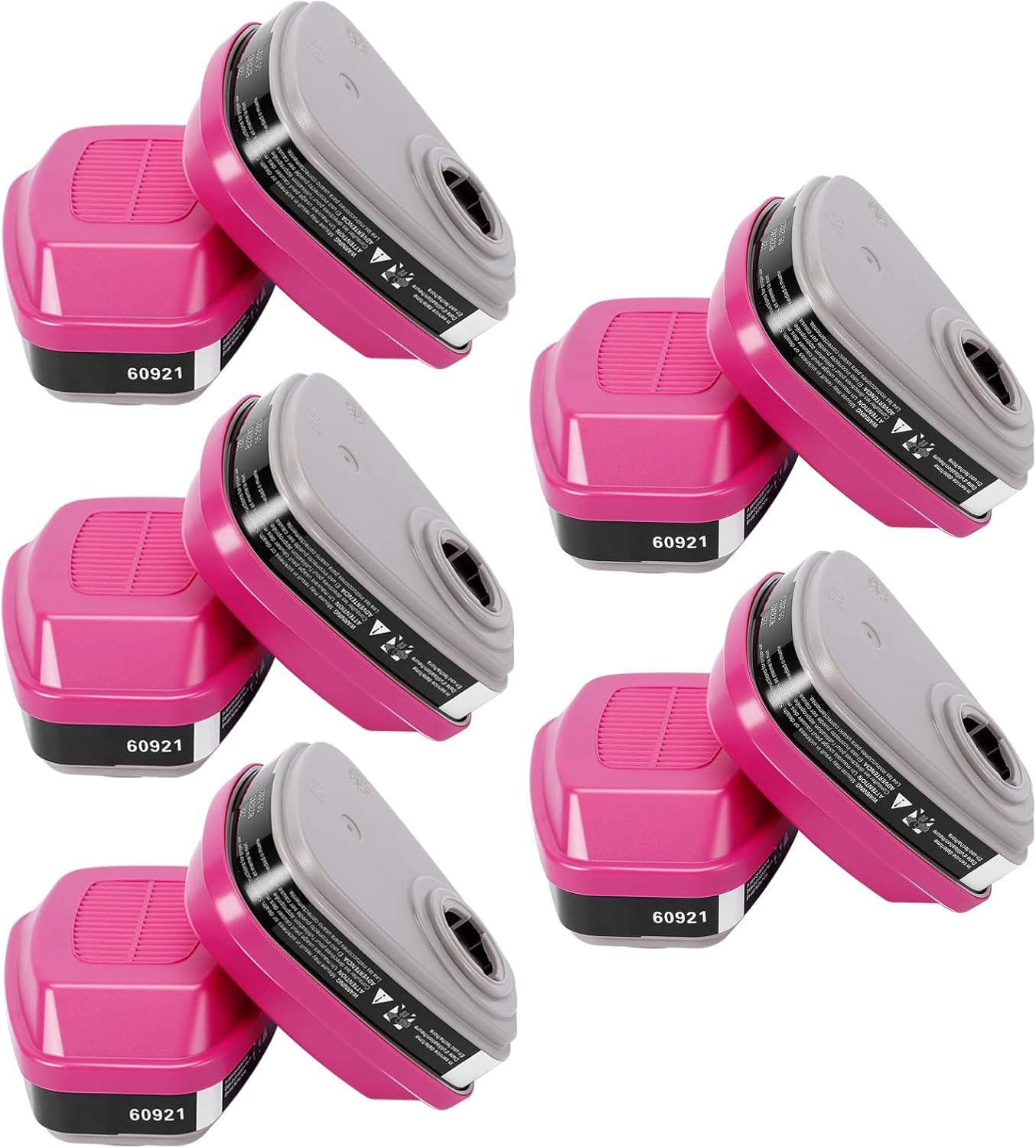 5 Pair 60921 Respirator Filters - Filter Cartridges for Gas Mask, Against Organic Vapors Gas and Particulates, Compatible with 6200, 6800, 7000 Series Respirator 10PCS(5Pack)60921