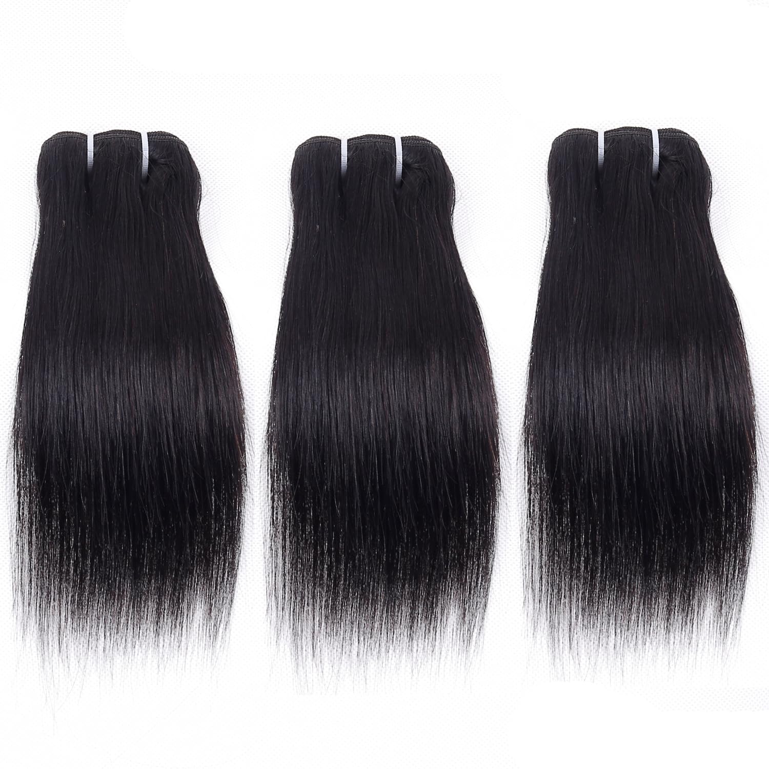 Human Hair Bundles 10 Inch 12A Straight 3 Bundles Human Hair Short 100% Unprocessed Virgin Brazilian Hair Weave Natural Black Deals for Women (10 10 10 - Image 4