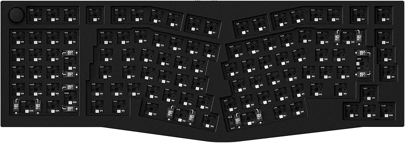 Keychron Q14 Pro Kit Clavier Mécanique Alice 96% en ISO, Corps en Aluminium CNC, Kit Barebone Gaming à Monter Soi-même, Programmable QMK/Via, RGB, Bluetooth 5.1/Filaire, pour Mac, Windows - Noir