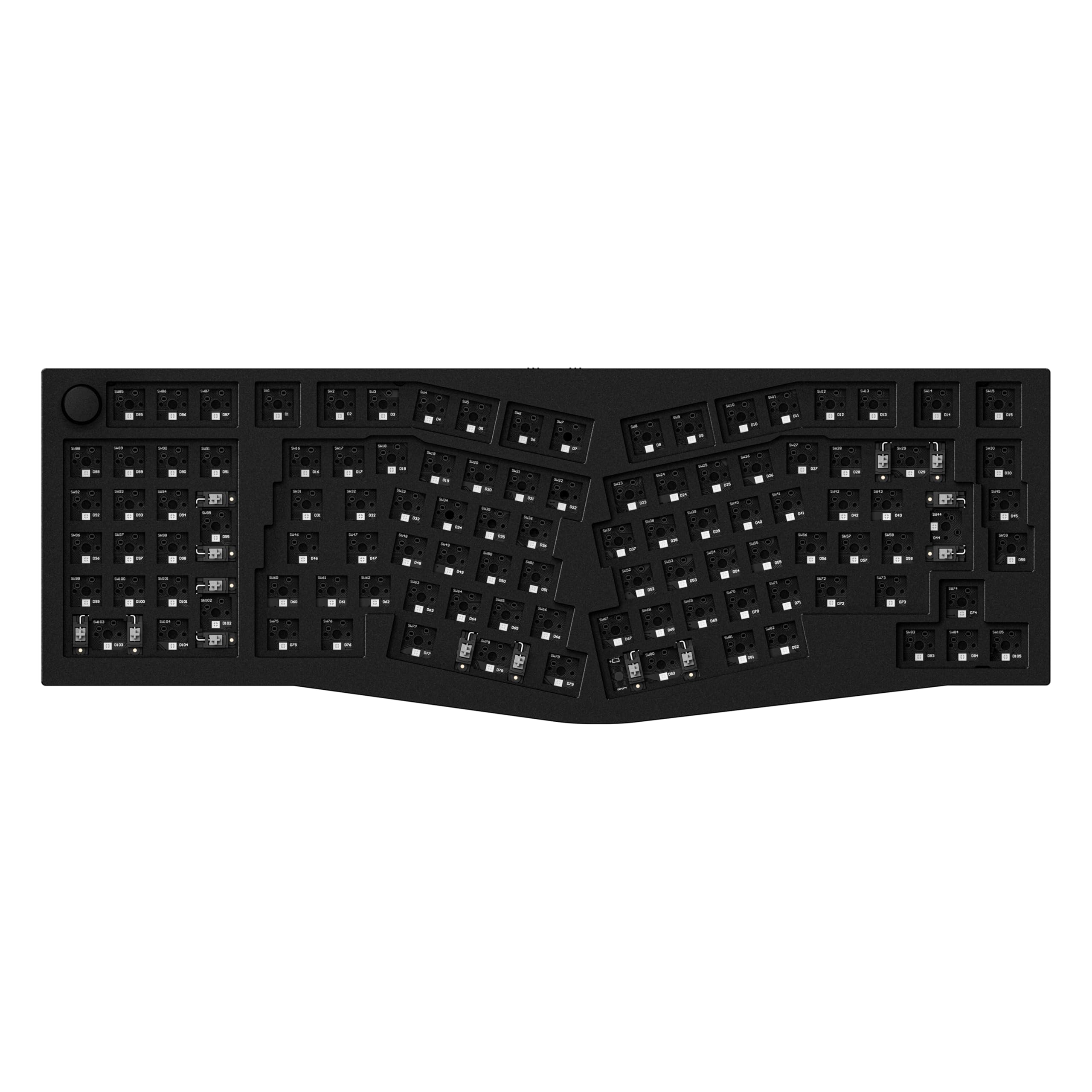 Keychron Q14 Pro Kit Clavier Mécanique Alice 96% en ISO, Corps en Aluminium CNC, Kit Barebone Gaming à Monter Soi-même, Programmable QMK/Via, RGB, Bluetooth 5.1/Filaire, pour Mac, Windows - Noir - 2
