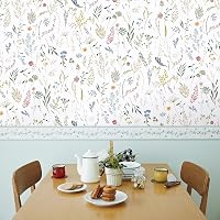 CiCiwind Öntapadós Tapéta Fehér Virágmintás 41x300cm Vízálló PVC Bútorfólia Faldekoráció Szekrény Bútor Felújításhoz 7