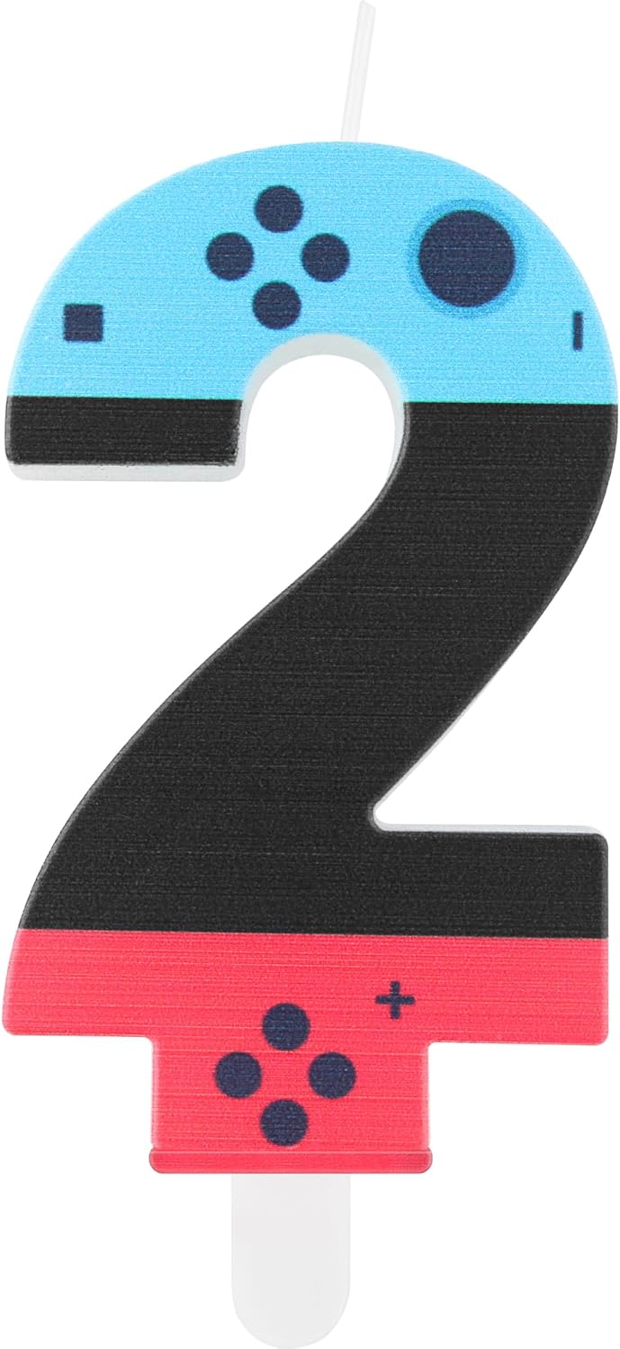 iNINGER Level Birthday Candles,Level 2 Number Birthday Cake