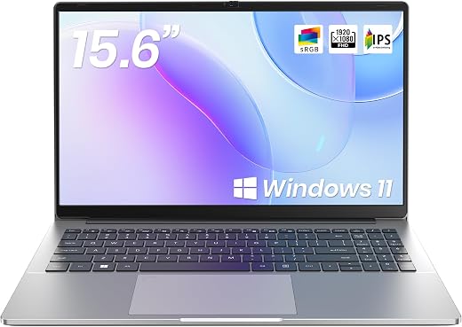 15.6″ Laptop with Win 11, N4020 CPU, 4GB RAM, 128GB, FHD 1080P Display
