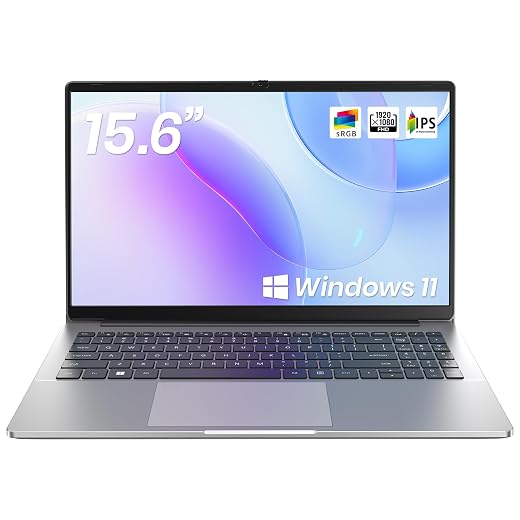 15.6" Laptop with Win 11, N4020 CPU, 4GB RAM, 128GB, FHD 1080P Display
