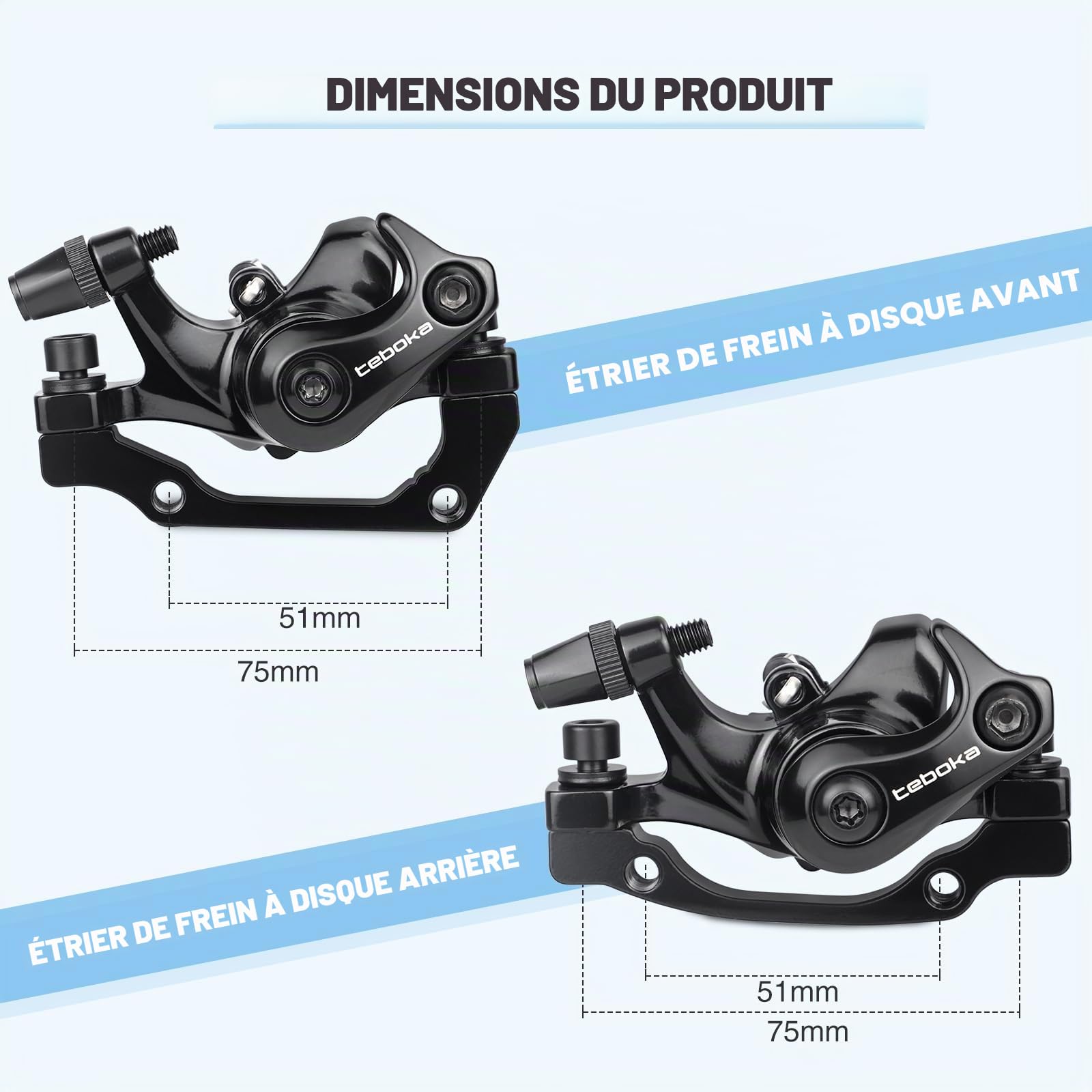 Frein à disque de vélo (avant et arrière (160 mm)