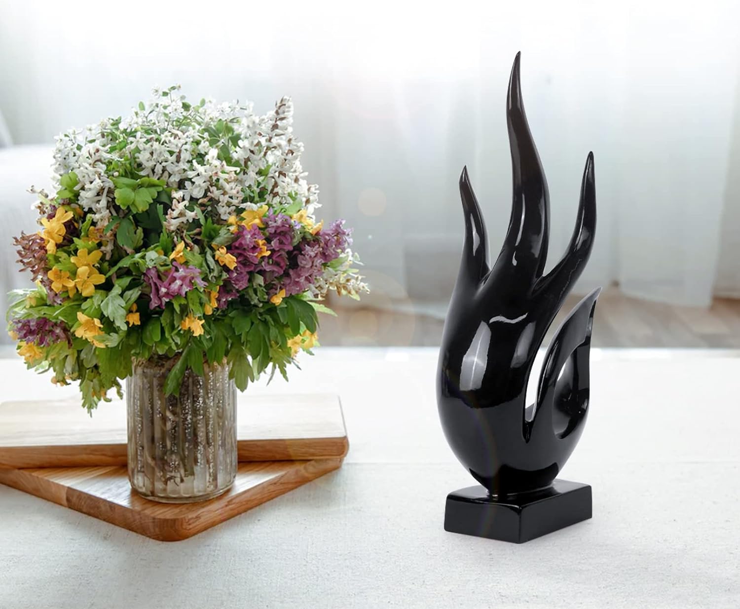 DreamsEden Home Decor Modern Sculpture, Resin Art Tabletop Shelf Decoration Accent Ornament for Living Room Entry Table Dining Desk Office Bookshelf - Image 3