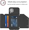 Funda Compatible con Huawei Nova 6 SE/Nova 7i, PU Cuero con Soporte y Ranura para Tarjetas, Compatible con Huawei P40 Lite 4G, Funda 2 en 1 Negro 5