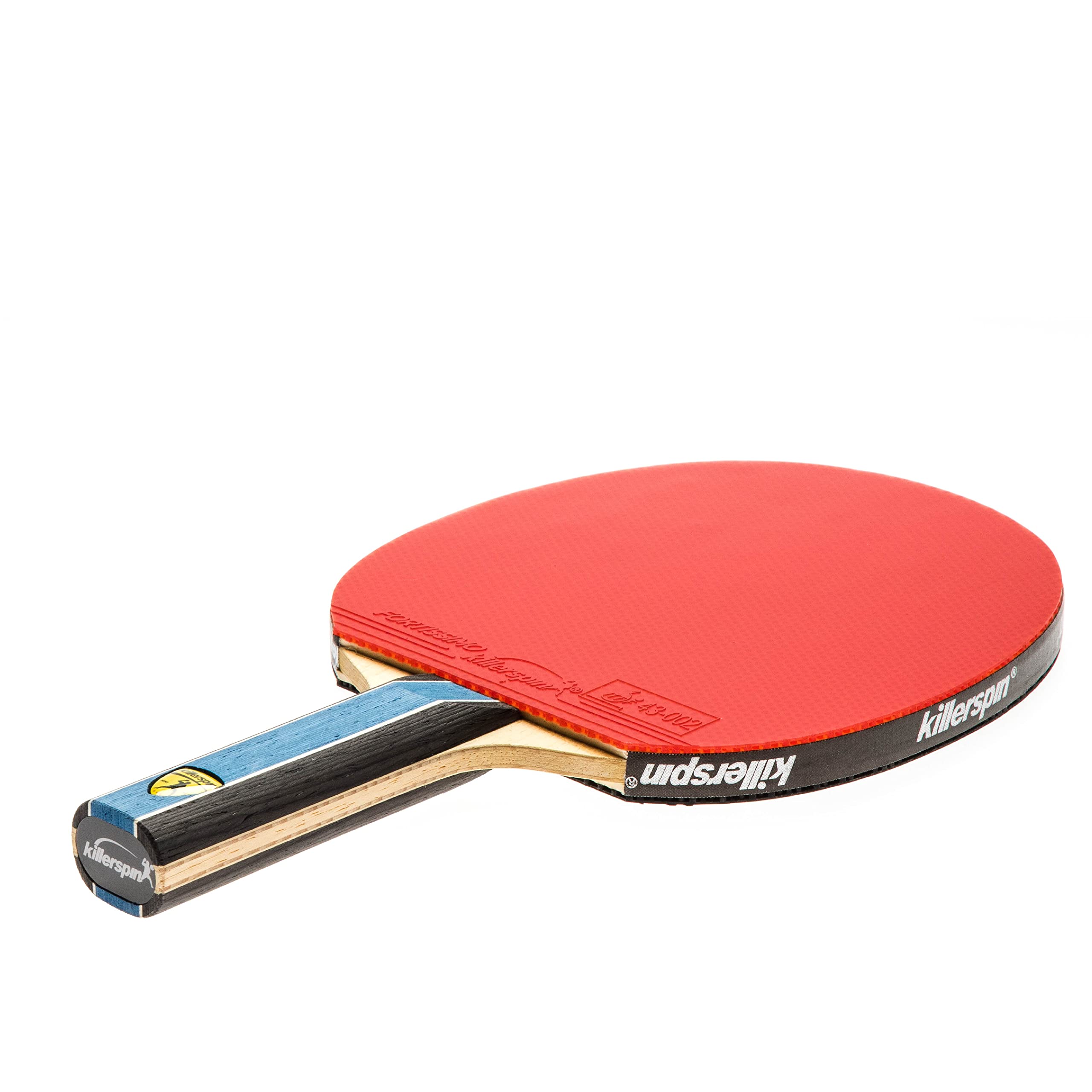 KIDO 5A RTG Premium (Straight or Flared) Table Tennis Racket Professional, ITTF-Approved, Hard Paddle, Made of 5-Ply Wood, Dual-Colored in Red and Black