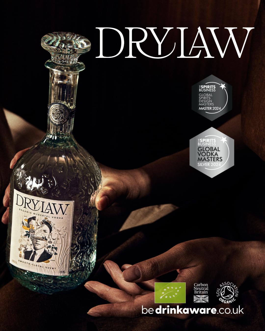 DRYLAW Vodka Orgánico de Uva Moscatel 40% vol 700 ml
