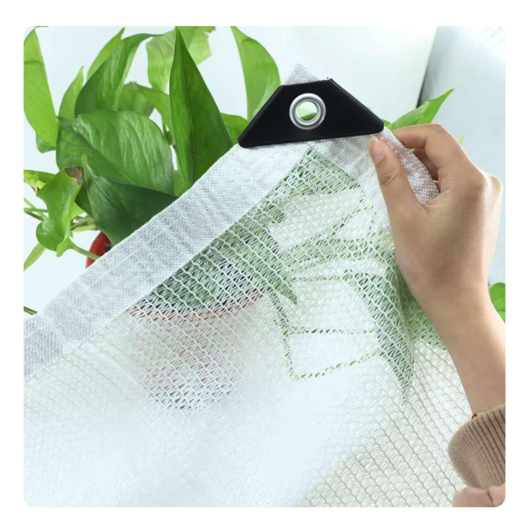 Greenhouse Shade Cloth White 50% Shade Rate, Heavy Duty Greenhouse Shading Net for Veggie Garden Nursery Succulents, Shade Fabric 6.6'x13' 10'x10' 10'x20' 10'X26' 13'x20' Washable Tear-Resistant(6.6'x