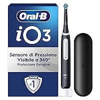 Oral-B Spazzolino Elettrico Ricaricabile iO 3 Nero, 1 Testina Di Ricambio