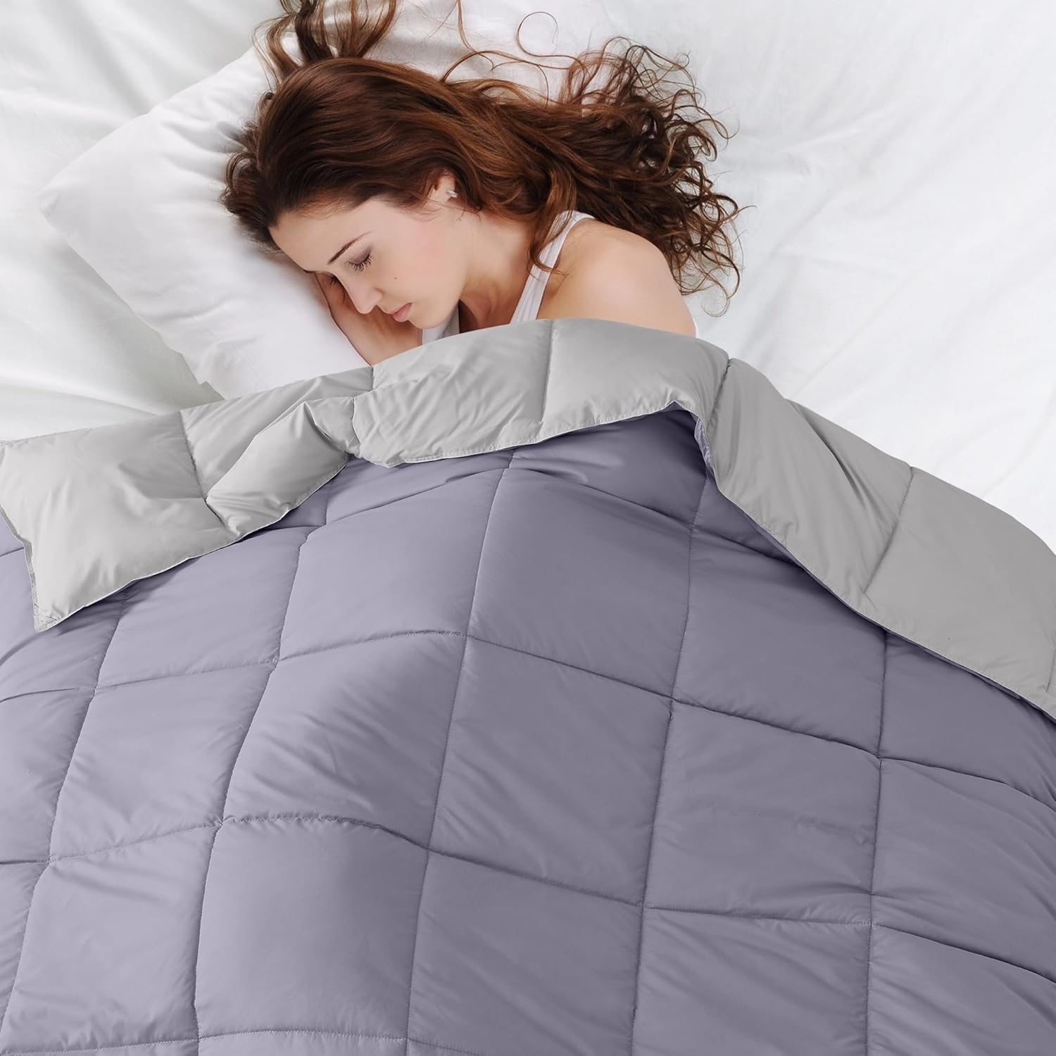 Modern Threads Down Alternative Reversible Comforter Purple/Silver Twin