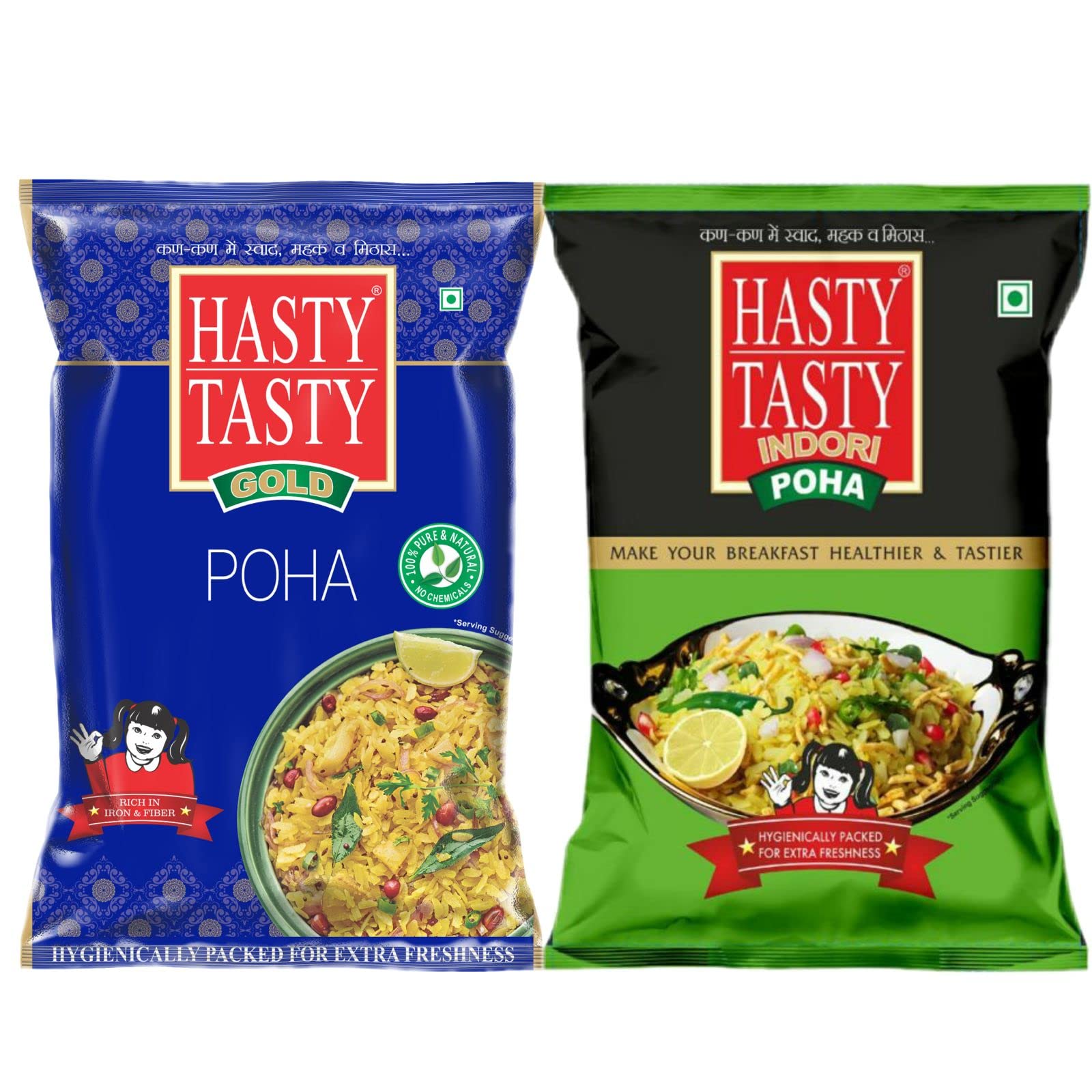 Hasty Tasty Poha Combo Flattened Rice, Indori Poha 1kg & Gold Poha 1kg, Pack of 2 (B0BZVRQ79G) Amazon Price History, Amazon Price Tracker