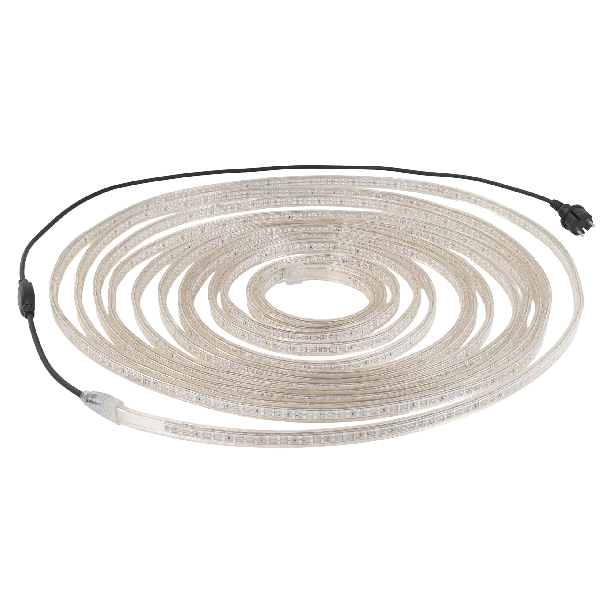 VBLED 15m LED Baustellen-Lichtband 230V - 6000K Kaltweiß - 24000lm - IP67 Wasserdicht mit Kabeltrommel