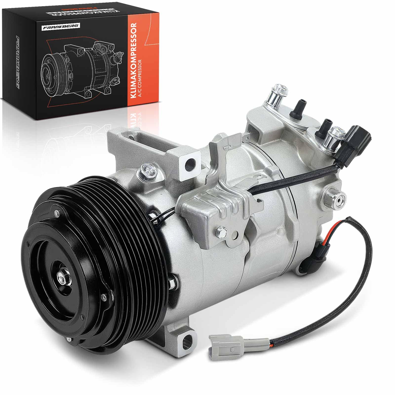 Frankberg Compressore Aria Condizionata 2-Poli Benzina Compatibile con Captu.r I H5 J5 0.9L 1.2L 2013-2025 Clio IV Grandtour KH 0.9L 1.2L 2013-2021 Replace# 926000734R