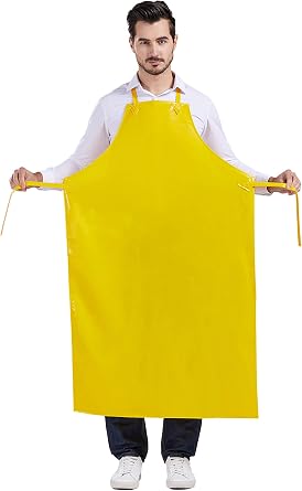 Nanxson Waterproof Rubber Aprons for Butcher Dog Grooming Dishwashing | PVC material,adjustable neck/waist strap,work apron for men and women,easy to clean,for cooking,Meat Processing,Chemical