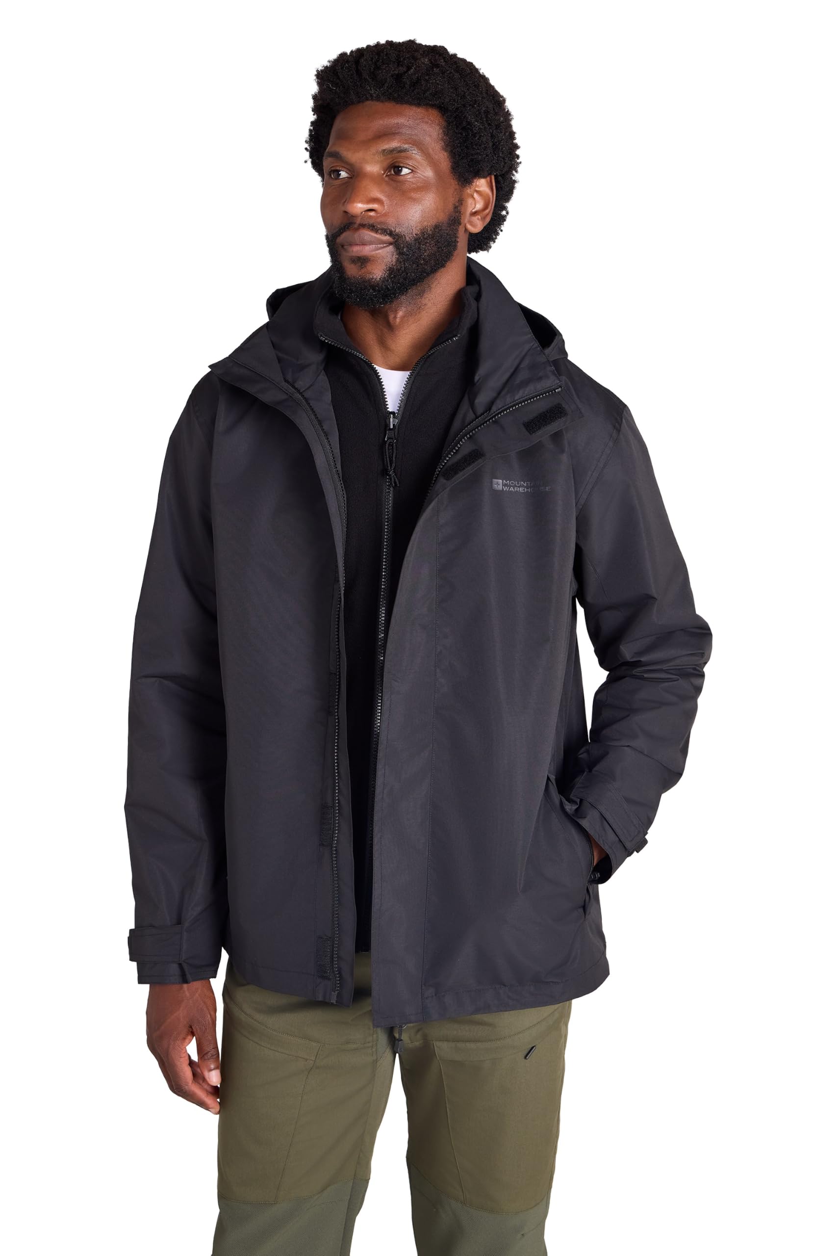 Mountain Warehouse Fell Mens 3 in 1 Jacket Black S