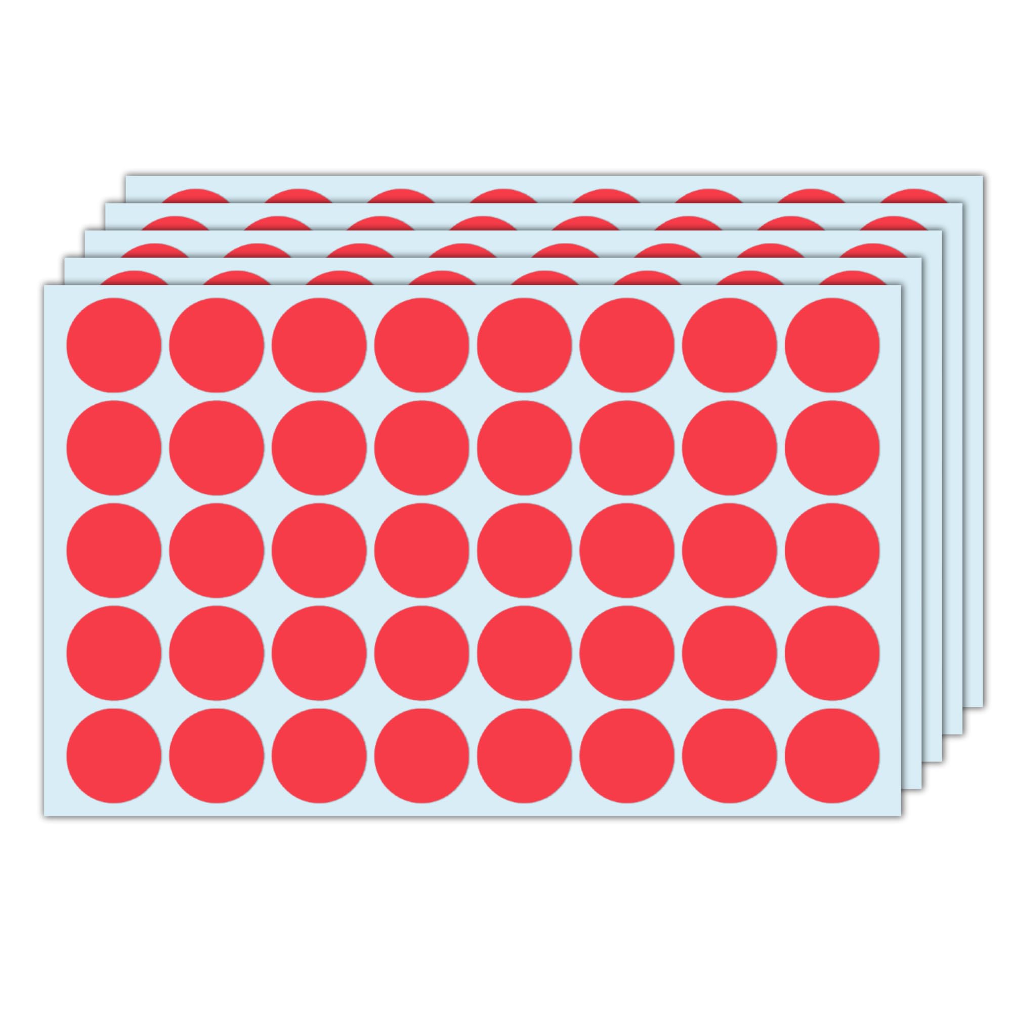 1000 Pieces, 1 inch - Red Dot Stickers, Round Circle Dots Sticky Labels