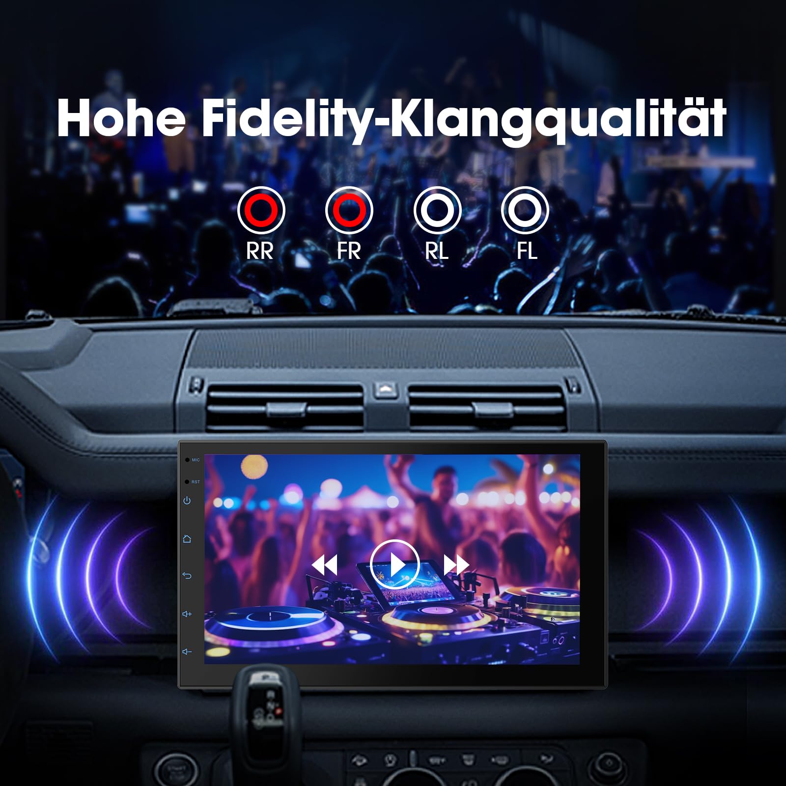 Haudio 2 Din Autoradio mit Kabellosem CarPlay & Android Auto, 7 Zoll Touchscreen Autoradio mit Mirror Link,GPS,Sprachsteuerung, SWC/FM/RDS, 25 Sets UI passend für alle Autos, Ohne Rückfahrkamera 2+32G