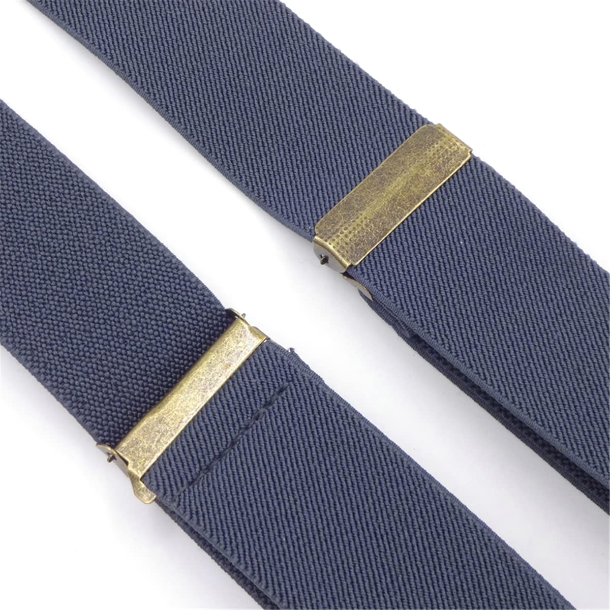Tirantes sólidos Ajustables para Hombre, Tirantes de 1,4 Pulgadas con Forma de Y y 3 Ganchos de Metal for Hombre, Correas elásticas Ajustables Estilo Retro(Red)