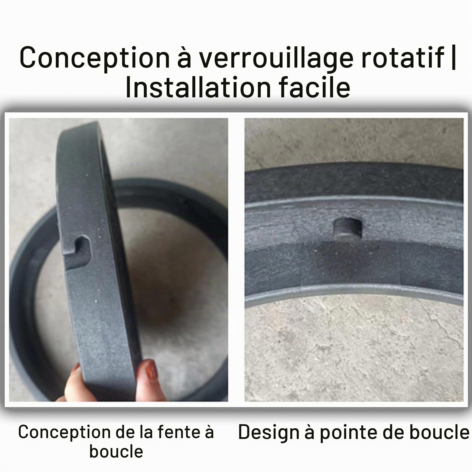 Couvercle de Regard Rond avec Cadre, Couvercle Fosse Septique Plastique avec Base, Plaque d'Égout Antidérapant pour Jardin, Terrasse(Green)