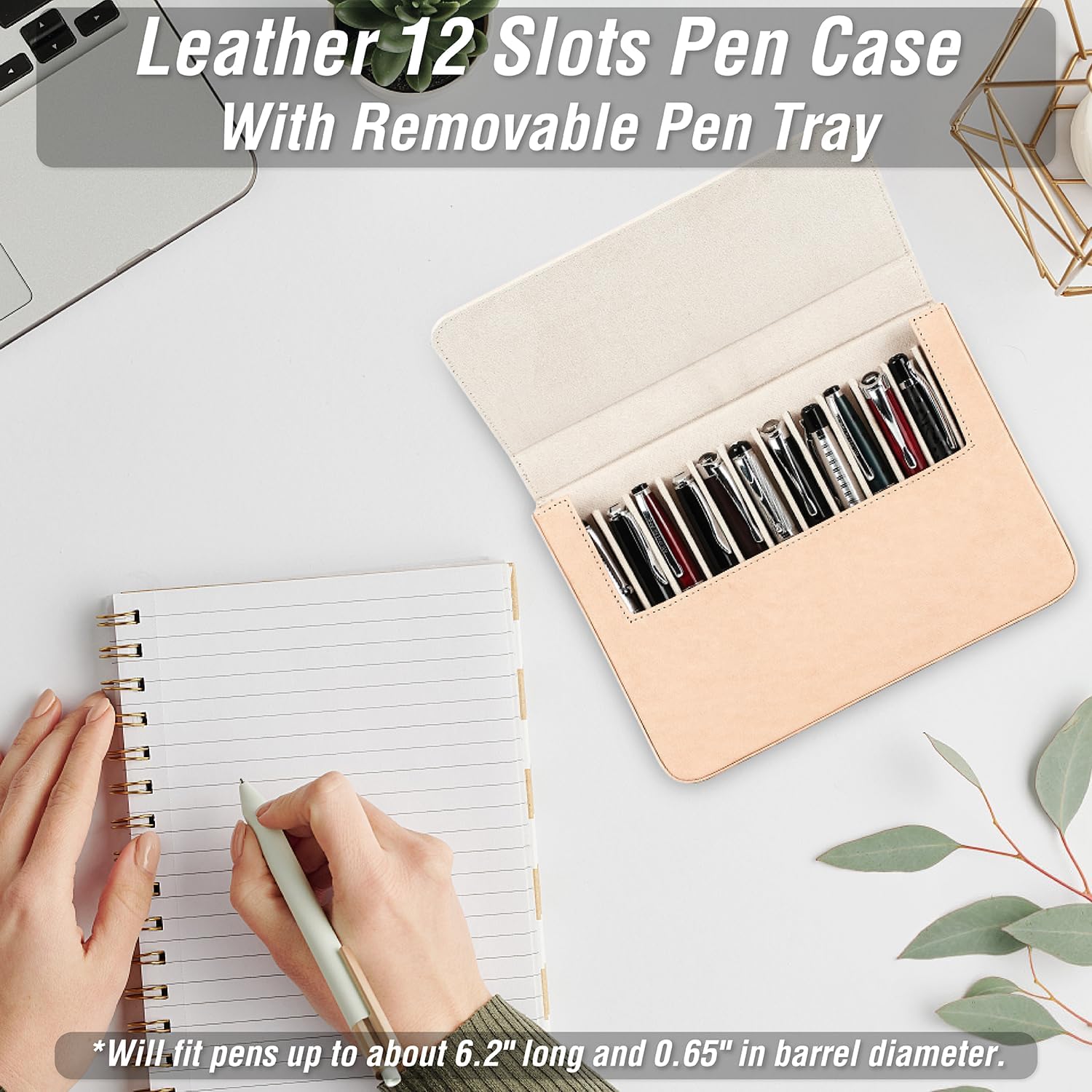 Top Grain Genuine Leather Customizable Pen/Pencil Tray Case Organizer, Minimalist Vintage Design, Handmade, Multiple Closures with Drawer Design, Gift Choice for Man/Woman/Office