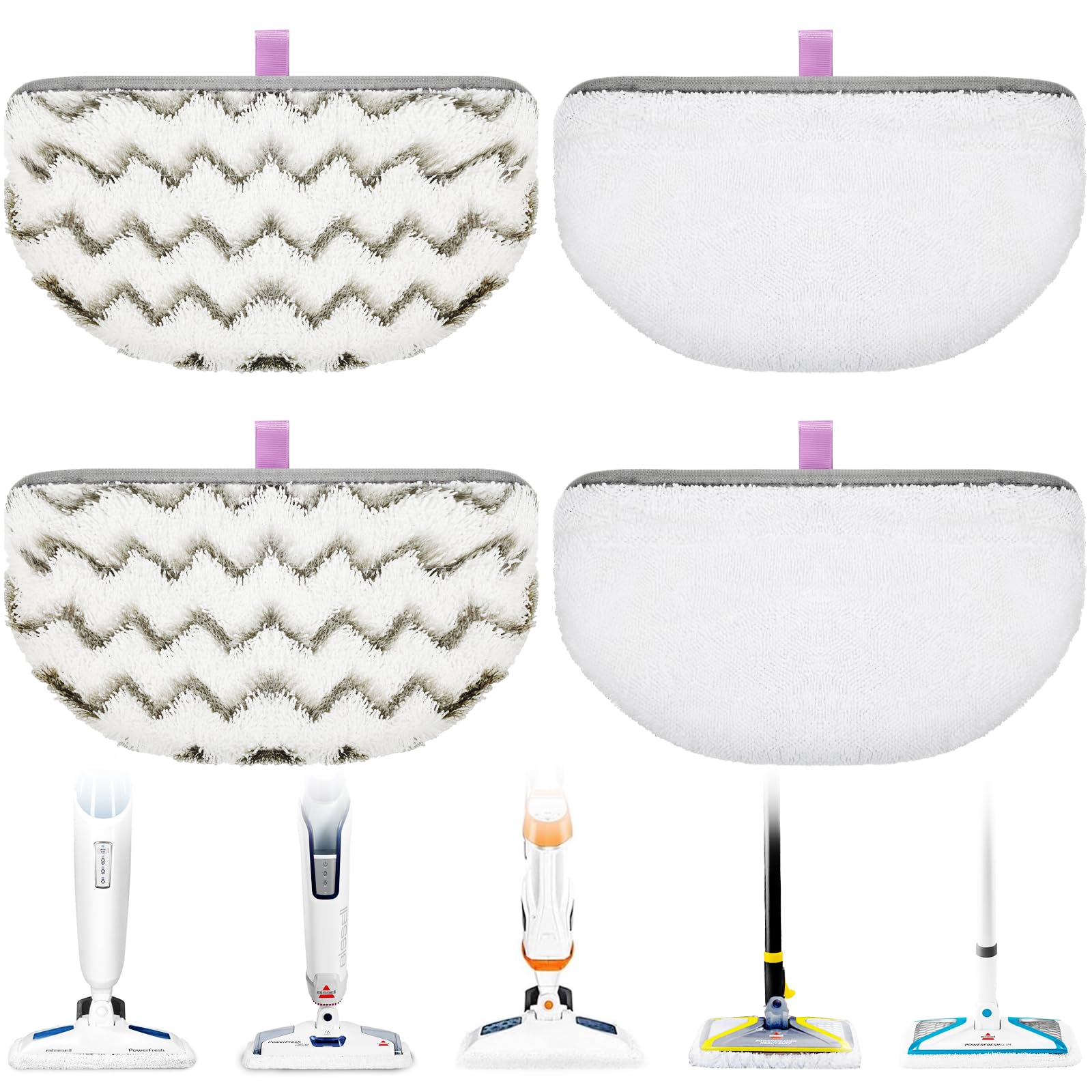 1940 1806 for Bissell Steam Mop Pads Replacement Compatible with Bissell Powerfresh Steam Mop 1544 1440 2075A 2685A