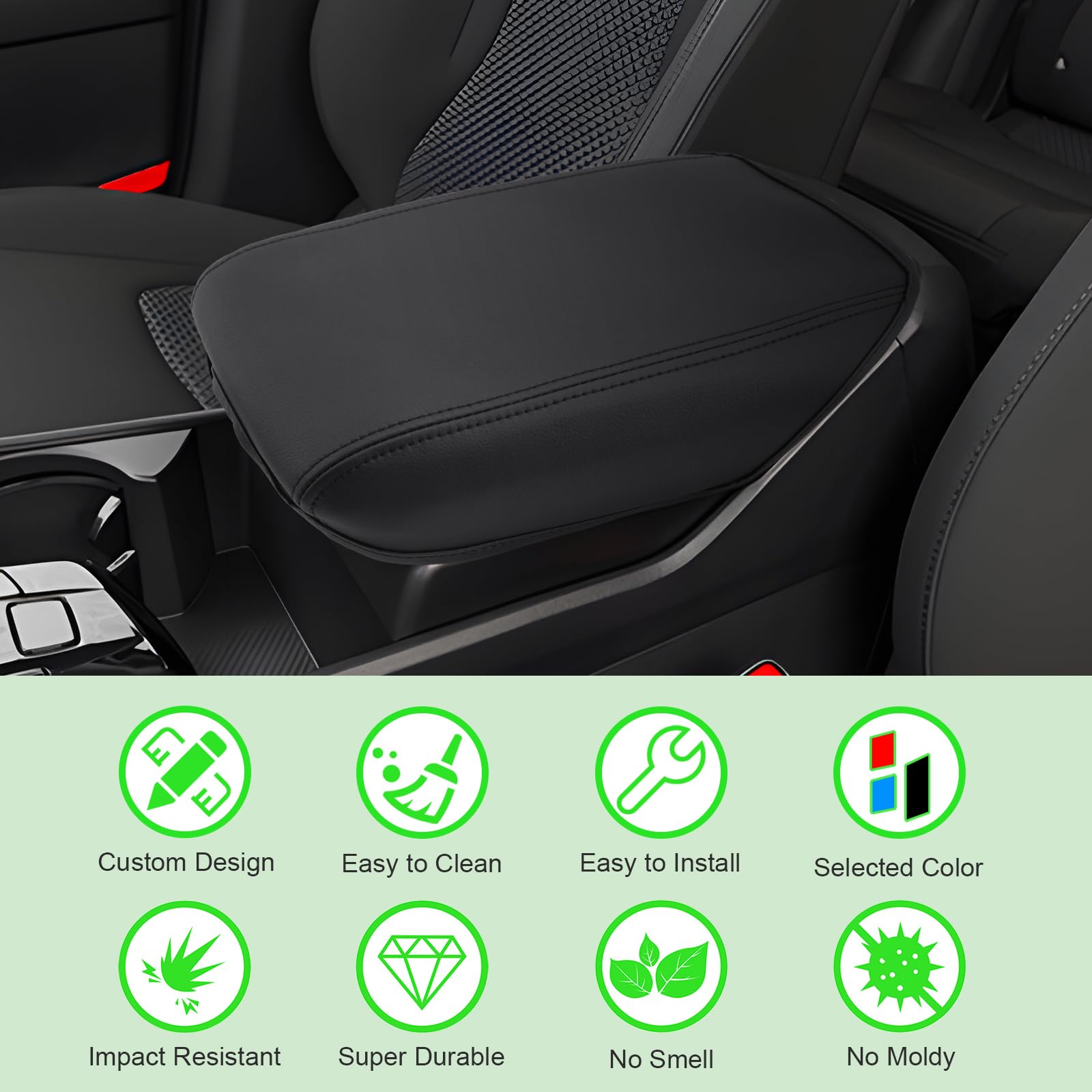 GAFAT Compatibile con Kia Sportage NQ5 2026 2027 – 2022 (cambio automatico), copertura per bracciolo centrale, Facelift Sportage 2026, protezione per braccioli, microfibra PU, imbottitura in pelle