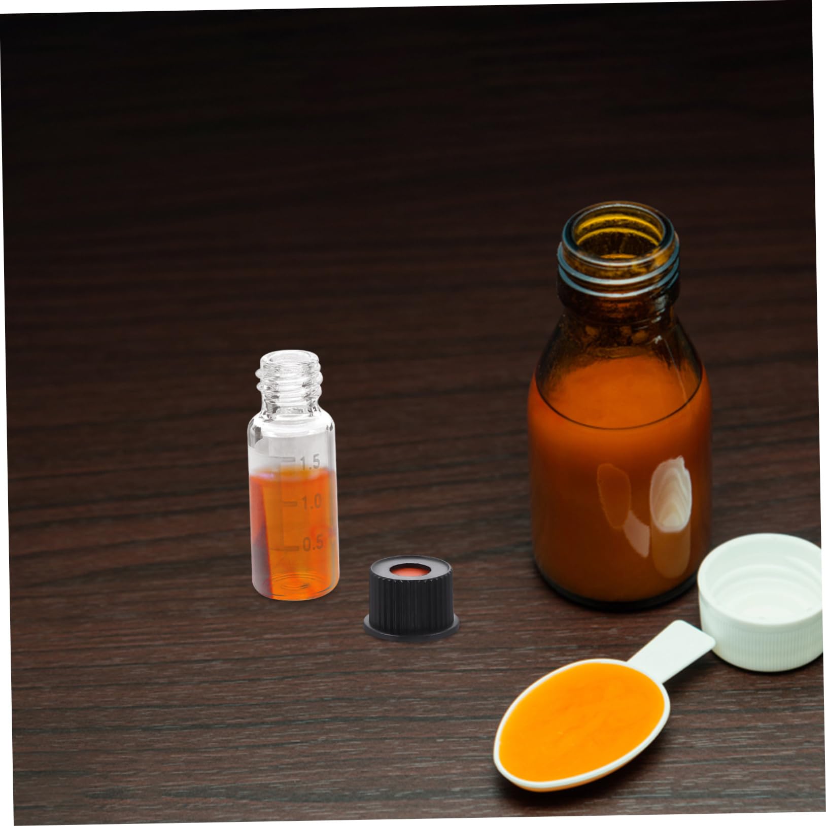 PRETYZOOM Material Sintético de Vidrio 100 Botellas de 2 Ml Boca Roscada 8-425 Buen Sellado para Laboratorio y Farmacia para Muestras Líquidas