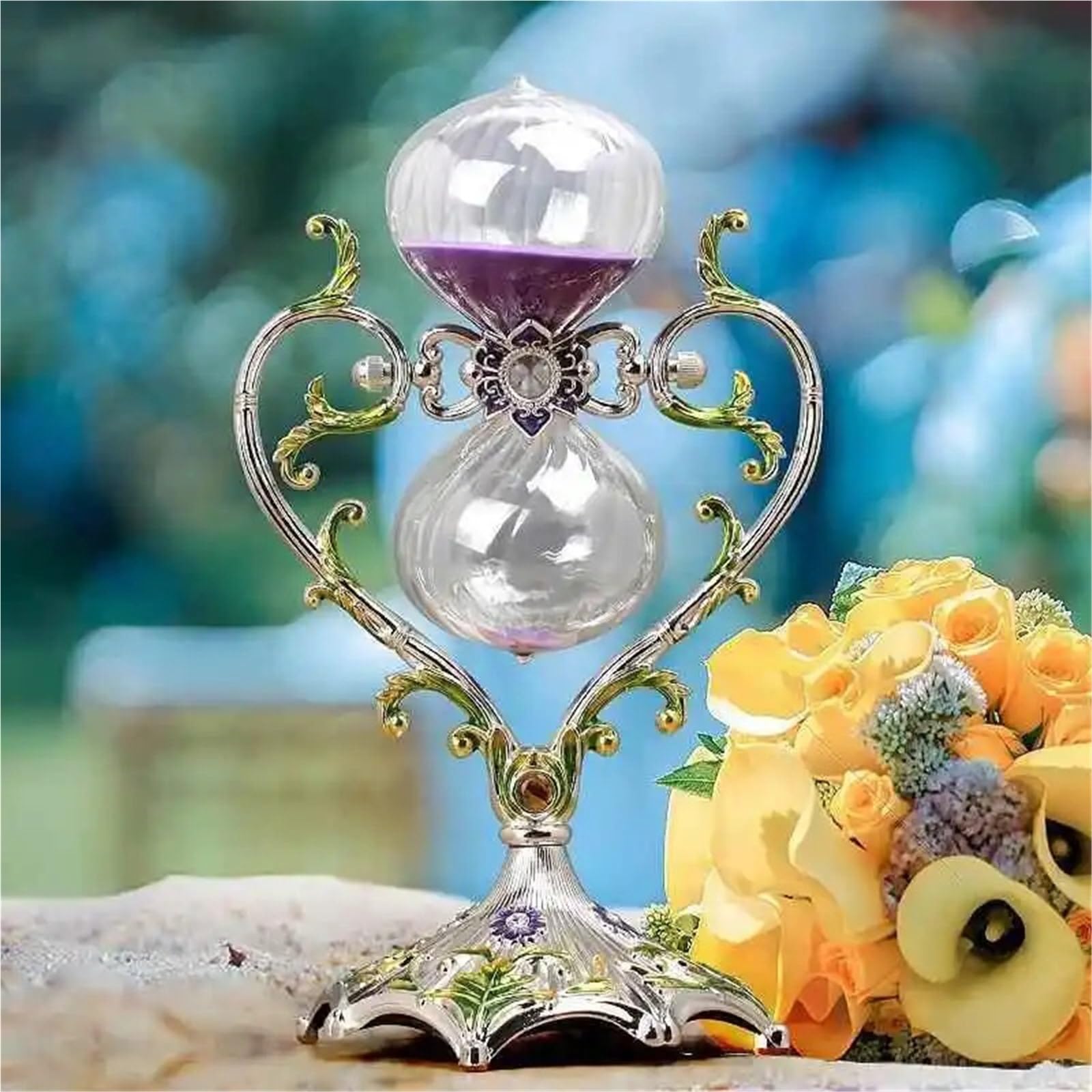 1 Uds. Temporizador de Arena, Relojes de Arena Que fluyen, Ornamento de cronometrador para Decoración