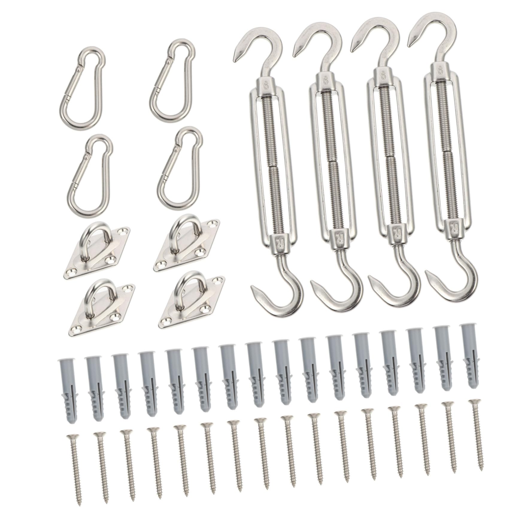 BCOATH Shade Sail Tools Stainless Steel Hardware Accessories for Sunshade Turnbuckle Sun Shade Hooks