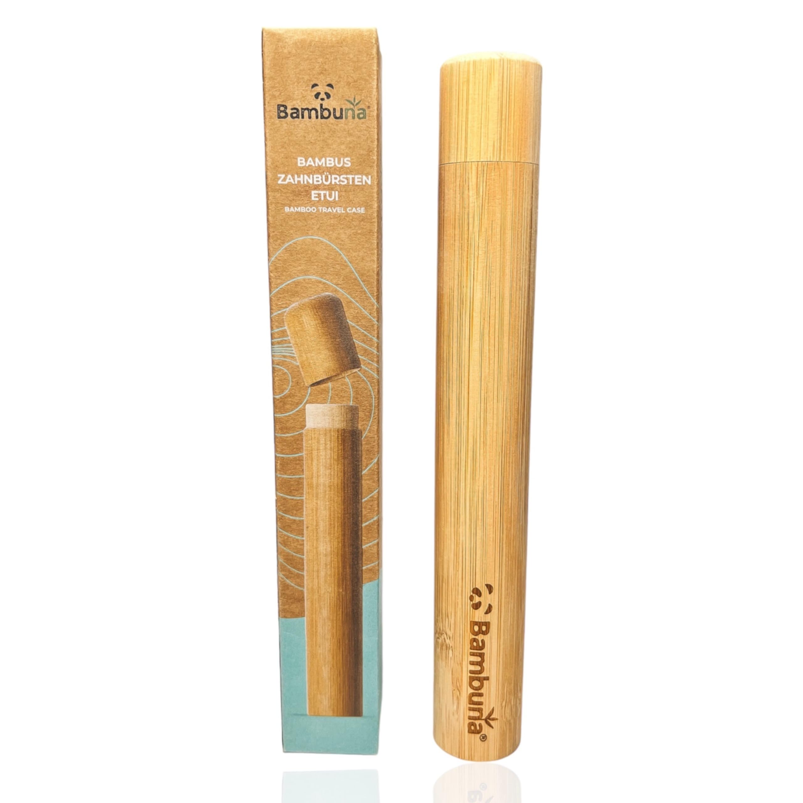 Bambuna Travel Toothbrush Case Made of Bamboo with Ventilation Hole, Toothbrush Case Bamboo